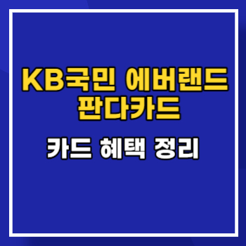 KB국민 에버랜드 판다카드 혜택 main