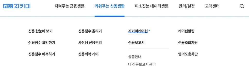 나이스-신용점수-확인