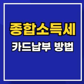 종합소득세-카드납부