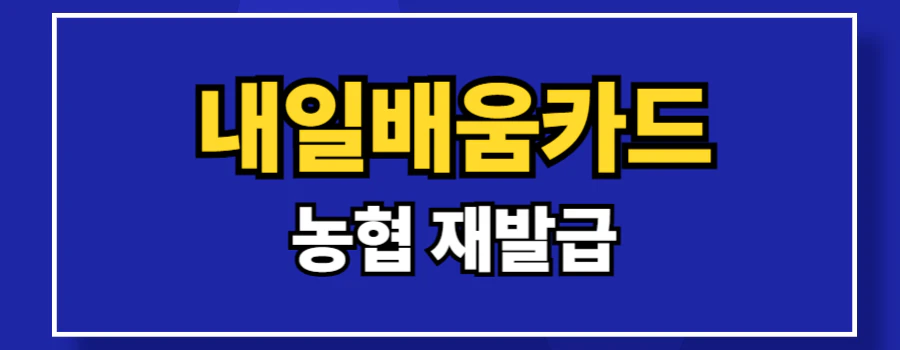 내일배움카드-재발급-농협